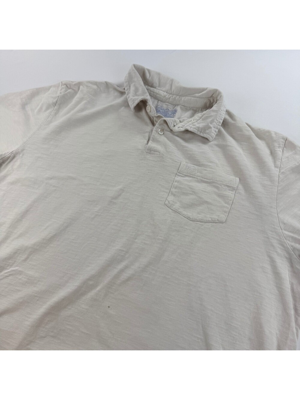 Southern Tide Sun Farer Polo Shirt Men’s M Gray Slub Cotton Pocket Coastal